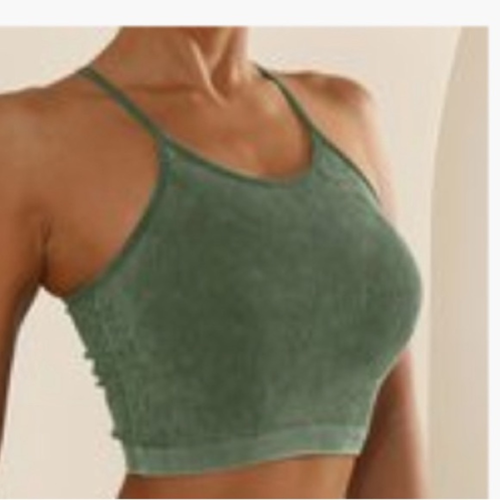 Green Crop Top